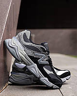 Мужские кроссовки New Balance 9060 Black Grey, Нью баланс 9060 черно серые