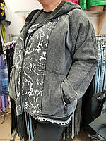 Куртка жіноча джинсова сіра