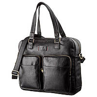 Мужская кожаная деловая сумка-портфель SHVIGEL 19108 Черная SP, код: 1674448