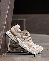 Мужские кроссовки New Balance 9060 Beige Full, Нью баланс 9060 бежевые