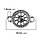 Конектор Finding Круглий колесо страз Античне срібло 18 мм х 12 мм, фото 2