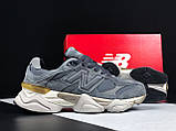 Чоловічі кросівки New Balance 9060 замшеві стильні молодіжні сірі бежеві, фото 4