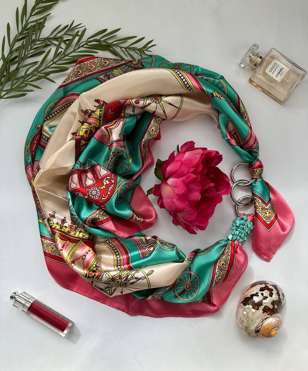 Дизайнерский платок " Малиновое чудо " от бренда My Scarf, подарок женщине