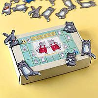 Детская игра для развития Найди одинаковых кошек 32 кота Ubumblebees дерево 3+ кор 20*16*6см (ПСД202)