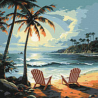 Картина по номерам Пейзаж. Пляж для влюбленных 40*40 см Идейка KHO 2789