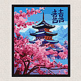 Картина за номерами Пейзаж. Японська сакура 40*50 см Ідейка KHO 2901, фото 4