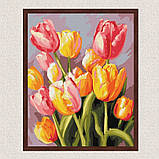 Картина за номерами Букет весняних тюльпанів 40*50 см Ідейка KHO 3268, фото 3