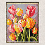 Картина за номерами Букет весняних тюльпанів 40*50 см Ідейка KHO 3268, фото 5