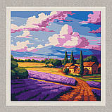 Картина за номерами Поле лаванди. Пейзаж 30*30 см Ідейка KHO 6345, фото 2