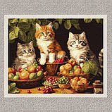 Картина за номерами Котики у фруктах 40*50 см Ідейка KHO 6586, фото 2