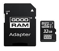 Карта памяти MicroSDHC 32GB UHS-I Class 10 Goodram + SD-adapter (M1AA-0320R12) IN, код: 1901173