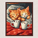 Картина за номерами Сонні котики  30*40 см Ідейка KHO 6588, фото 3