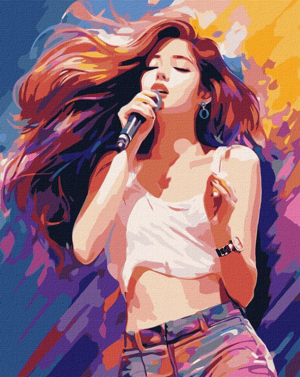 Картина за номерами K-pop. Мелодійний голос 40*50 см Ідейка KHO 8377 pbn-a