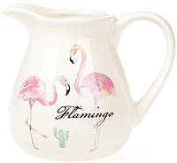 Кувшин Розовый Фламинго 900 мл керамика Bona DP39051 IN, код: 7426050