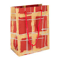 Сумочка подарочная бумажная с ручками Gift bag Сесиль 14.5х11х6 см Красный (11960) IN, код: 7750174