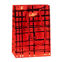 Сумочка подарочная бумажная с ручками Gift bag Luxury 11х8х4 см Красный (19215) IN, код: 7750579