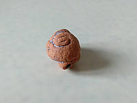 Керамічна намистина ручної роботи "Маленький Равлик №3" (коричневий)