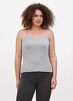 Майка Penguin Гладкая Женская Тонкая брителька Серая