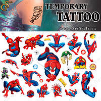 Детские татуировки Человек-паук Spider-Man Tattoo Set
