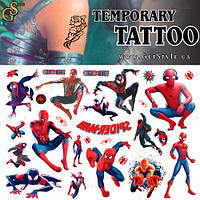 Детские татуировки Человек-паук Spider-Man Miles Morales Tattoo