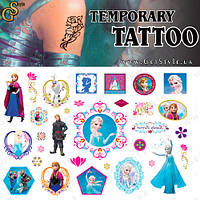 Детские татуировки Холодное сердце Frozen Princess Tattoo Set