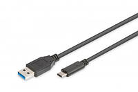 Кабель Assmann Usb 2.0 (AM/Type-C) 1.8m, black