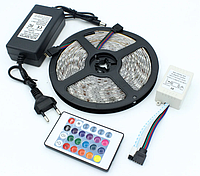 Светодиодная лента с пультом и блоком питания 300 LED RGB 5050 5м IP65 515217Vi