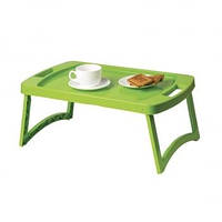 Столик поднос для завтрака в постель для ноутбука раскладной пластиковый Салатовый 512595Vi