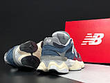 Чоловічі кросівки New Balance 9060 замшеві стильні літні бордові сині, фото 5