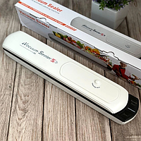 Вакуумний пакувальник кухонний Vacuum Sealer S вакууматор зварювач пакетів для герметизації Білий  512724Vi