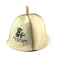 Банная шапка Luxyart Баня любую болезнь из тела гонит Белый (LA-367) QT, код: 1101501