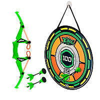 Детский набор лук и стрелы Zing 4 шт Зеленый KD116707 QT, код: 7470739