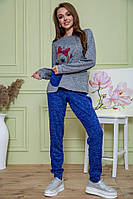 Женский костюм штаны + кофта серо-синего цвета 172R1211 Ager 42 QT, код: 8229870