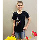 Футболка чорна Колоски 01.20.11, фото 3