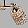 Люстра стельова на два металеві плафони з кришталиками під лампу Е27 золотого кольору Svet SR-N2710/2 FG, фото 2