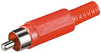 Штекер Goobay FreeEnd-RCA M Plastic Nickel Red червоний (75.01.1276) ET, код: 7453573