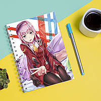 Скетчбук Sketchbook блокнот для малювання з принтом Милий у Франксі Darling in the FranXX QT, код: 8301696