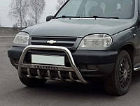 Кенгурятник WT004 (нерж) для Chevrolet Niva DOK