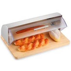 Хлібниця Ardesto Gemini 39х27х15 см, дерево, пластик, неіржавка сталь (AR0914GB)