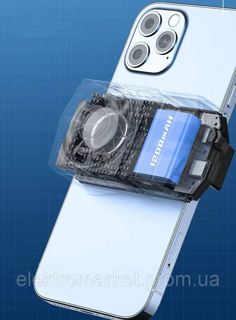 Полупроводниковый радиатор-вентилятор с батареей 1200 mAh (кулер) для смартфона MEMO PUBG Mob ET, код: 7847826 - фото 5 - id-p2176220025