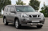 Передняя защита ST015/2 (нерж) для Nissan X-trail T31 2007-2014 гг DOK