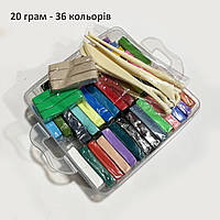 Термопластилін полімерна глина 36 кольорів + Подарунок, подарунковий набір для дитини Studio3D