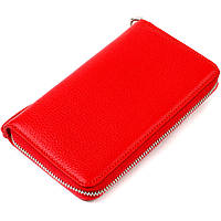 Яркий кошелек-клатч для женщин из натуральной кожи CANPELLINI 21619 Красный KOMFORT