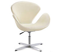 Кресло дизайнерское SD Сван экокожа Белый (hub_vjiX62028) ET, код: 2406688