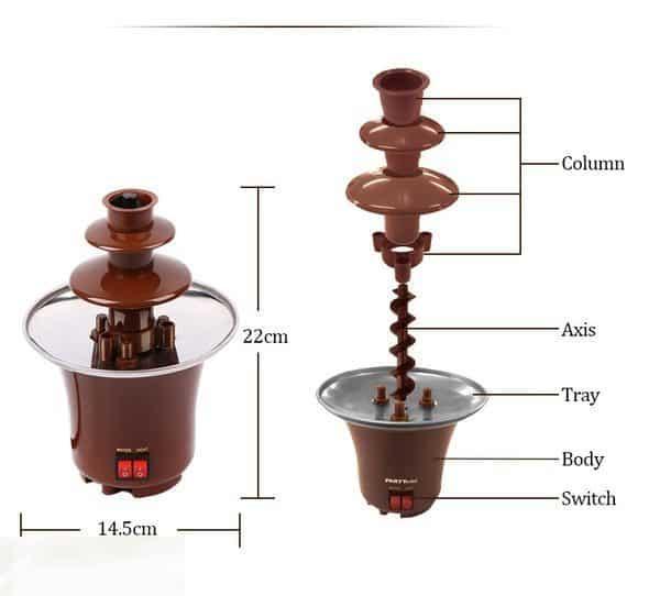 Rest Шоколадний фонтан для фондю Chocolate Fountain, фондюшниця. Фондюшниця у вигляді фонтану - фото 8 - id-p2176226518