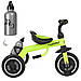 Дитячий триколісний велосипед TURBOTRIKE M 3648-M сидіння зі спинкою, пляшечка для води, фото 6