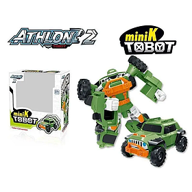 Дитячий ігровий трансформер міні К Tobot mini К 968-6 трансформується у зелений позашляховик