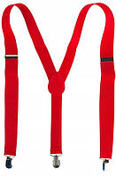 Підтяжки чоловічі для штанів Martom 100 х 2,5 см Червоний (BQ6A red) ET, код: 8298546