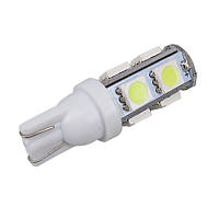 Светодиодная лампа AllLight T10 9 диодов 5050 W2,1x9,5d 12V WHITE QT, код: 6725657