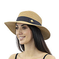 Шляпа SumWin ПЧЕЛКА с пайеткой темно-бежевый 56-58 QT, код: 7413234